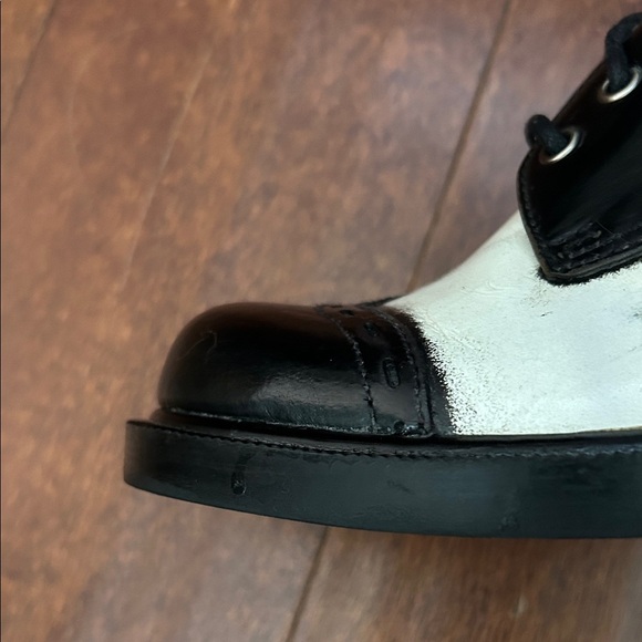 Vintage Wednesday Addams, 90s American Eagle Black and White Oxfords, Size 5.5 - Picture 7 of 16